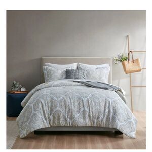 Madison Park Domino Casual 8 Piece Comforter Set With Bed Sheets